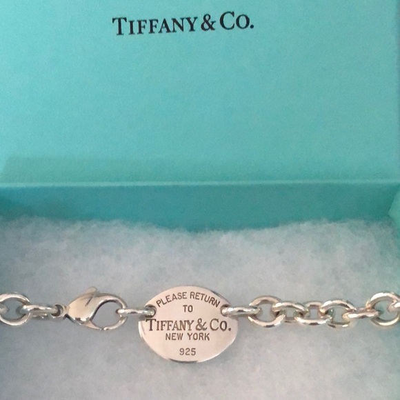 Tiffany & Co. Jewelry - Authentic Tiffany & Co - Oval Tag Necklace (DH)